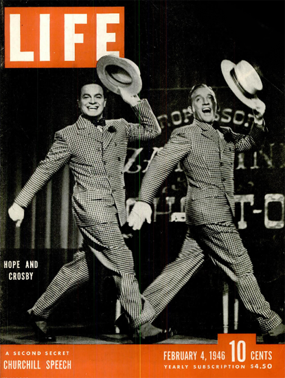 Bob Hope and Bing Crosby 4 Feb 1946 Copyright Life Magazine | Life Magazine BW Photo Covers 1936-1970