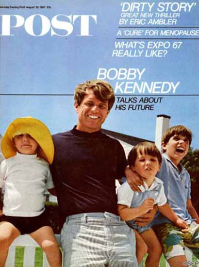 Bobby Kennedy and Kids Saturday Evening Post 1967_08_26 | Vintage Ad and Cover Art 1891-1970