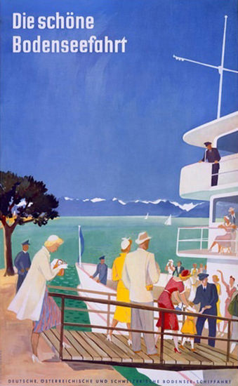 Bodensee Schiffahrt Die Schoene Bodenseefahrt | Vintage Travel Posters 1891-1970