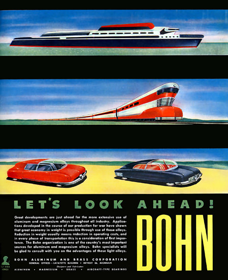 Bohn Aluminium Ship Train Cars | Vintage Travel Posters 1891-1970