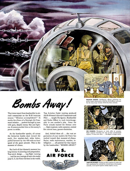 Bombs Away US Air Force | Vintage War Propaganda Posters 1891-1970