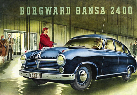 Borgward Hansa 2400 Model 1952 | Mad Men Art | Vintage Ad Art Collection