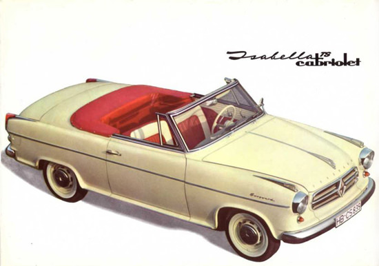 Borgward Isabella TS Cabriolet 1957 | Vintage Cars 1891-1970