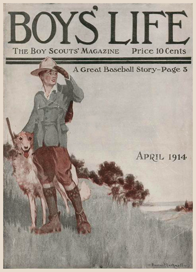 Boys Life April 1914 Norman Rockwell | 400 Norman Rockwell Magazine Covers 1913-1963