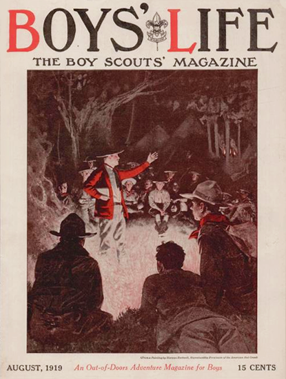 Boys Life August 1919 Norman Rockwell | 400 Norman Rockwell Magazine Covers 1913-1963