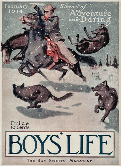 Boys Life February 1914 Norman Rockwell | 400 Norman Rockwell Magazine Covers 1913-1963