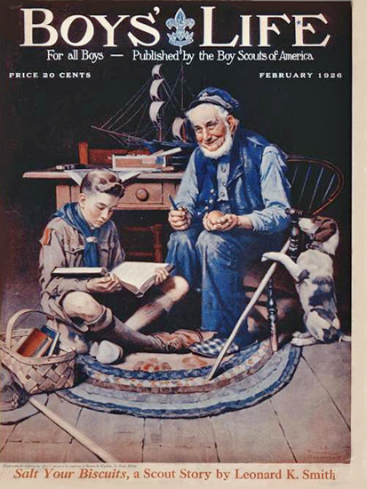 Boys Life February 1926 Norman Rockwell | 400 Norman Rockwell Magazine Covers 1913-1963