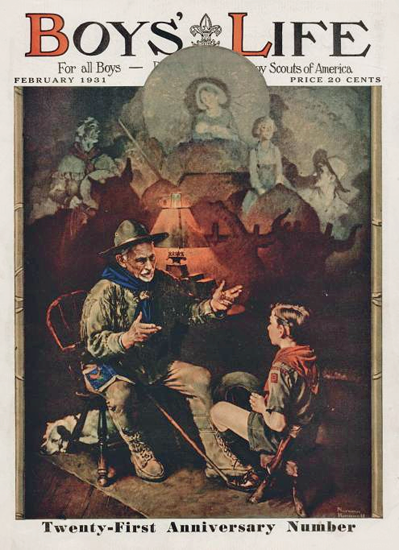 Boys Life February 1931 Norman Rockwell | 400 Norman Rockwell Magazine Covers 1913-1963