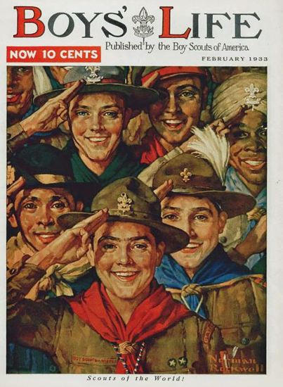 Boys Life February 1933 Norman Rockwell | 400 Norman Rockwell Magazine Covers 1913-1963