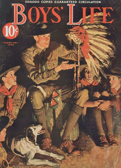 Boys Life February 1936 Norman Rockwell | 400 Norman Rockwell Magazine Covers 1913-1963