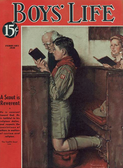 Boys Life February 1940 Norman Rockwell | 400 Norman Rockwell Magazine Covers 1913-1963