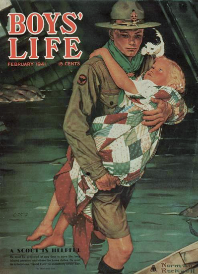 Boys Life February 1941 Norman Rockwell | 400 Norman Rockwell Magazine Covers 1913-1963