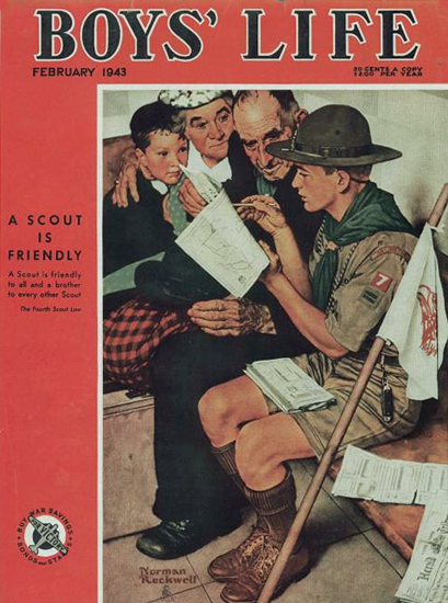 Boys Life February 1943 Norman Rockwell | 400 Norman Rockwell Magazine Covers 1913-1963