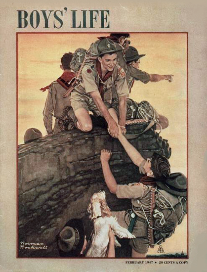 Boys Life February 1947 Norman Rockwell | 400 Norman Rockwell Magazine Covers 1913-1963