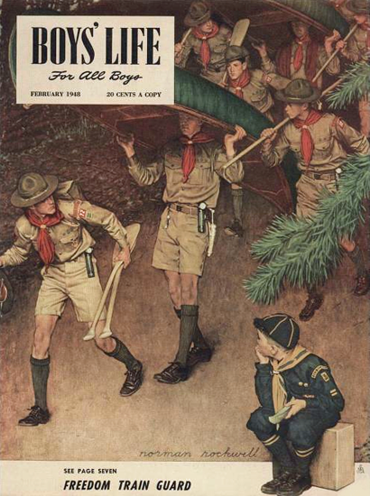 Boys Life February 1948 Norman Rockwell | 400 Norman Rockwell Magazine Covers 1913-1963