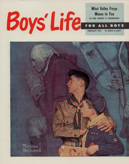 Boys Life February 1950 Norman Rockwell | 400 Norman Rockwell Magazine Covers 1913-1963