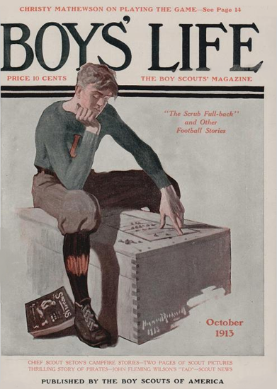 Boys Life October 1913 Norman Rockwell | 400 Norman Rockwell Magazine Covers 1913-1963