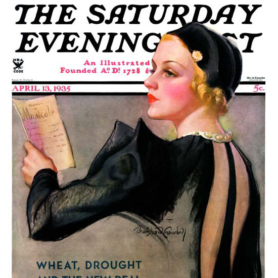 Bradshaw Crandell Saturday Evening Post 1935_04_13 Copyright crop | Best of 1930s Ad and Cover Art