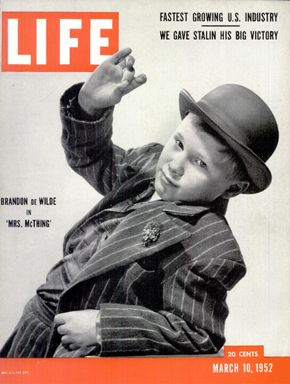 Brandon De Wild in Mrs McThing 10 Mar 1952 Copyright Life Magazine | Life Magazine BW Photo Covers 1936-1970