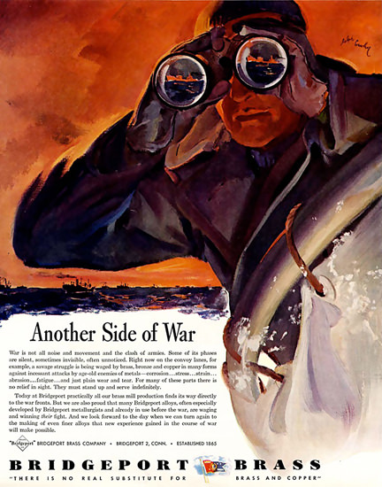 Bridgeport Brass Another Side Of War 1943 | Vintage War Propaganda Posters 1891-1970