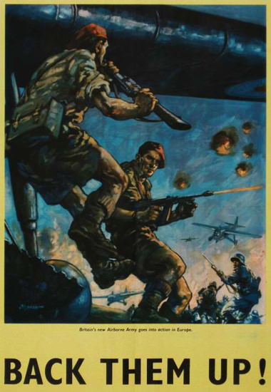 British Armed Forces Back Them Up 08 | Vintage War Propaganda Posters 1891-1970