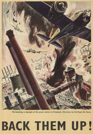 British Armed Forces Back Them Up 09 | Vintage War Propaganda Posters 1891-1970