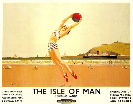 British Railways Isle Of Man Douglas Sands 1949 | Sex Appeal Vintage Ads and Covers 1891-1970