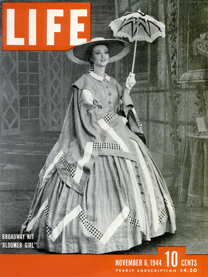 Broadway Hit Bloomer Girl 6 Nov 1944 Copyright Life Magazine | Life Magazine BW Photo Covers 1936-1970