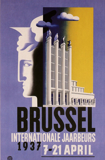 Brussel Internationale Jaarbeurs 1937 Belgium | Vintage Ad and Cover Art 1891-1970