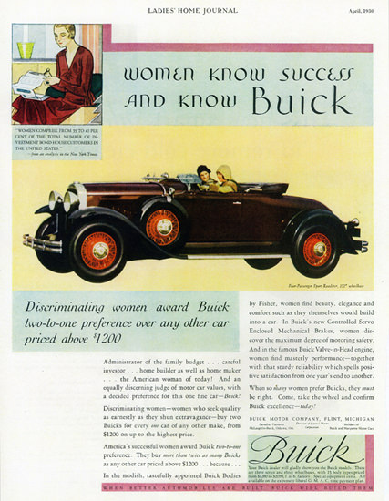 Buick Roadster 1930 Discriminating Women Award | Vintage Cars 1891-1970