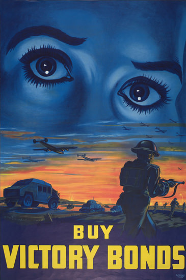 Buy Victory Bonds Eyes in The Night | Vintage War Propaganda Posters 1891-1970