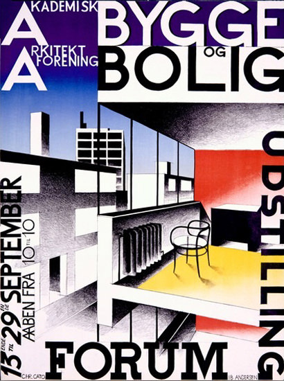 Bygge Og Bolig Forum Udstelling Ib Andersen | Vintage Ad and Cover Art 1891-1970