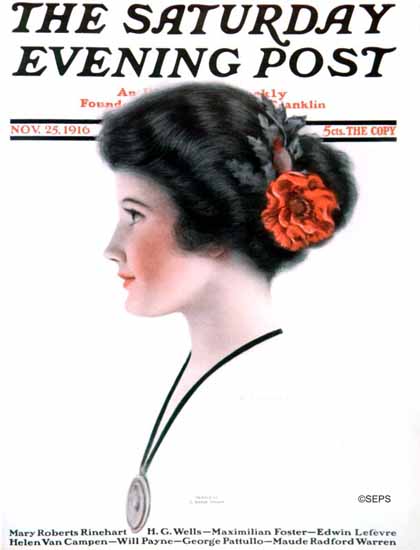 C Warde Traver Cover Artist Saturday Evening Post 1916_11_25 | The Saturday Evening Post Graphic Art Covers 1892-1930