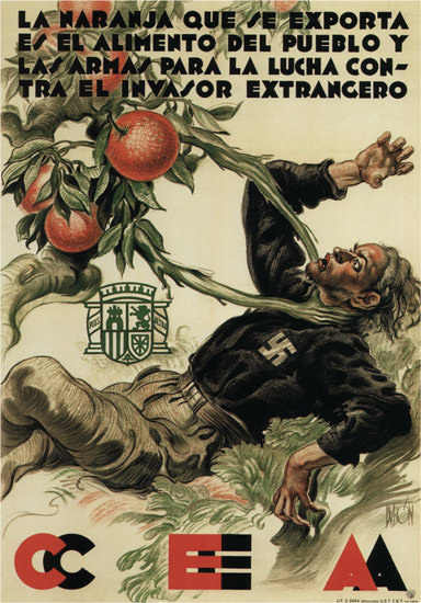 CEA La Naranja Y El Invasor Spain Espana | Vintage War Propaganda Posters 1891-1970