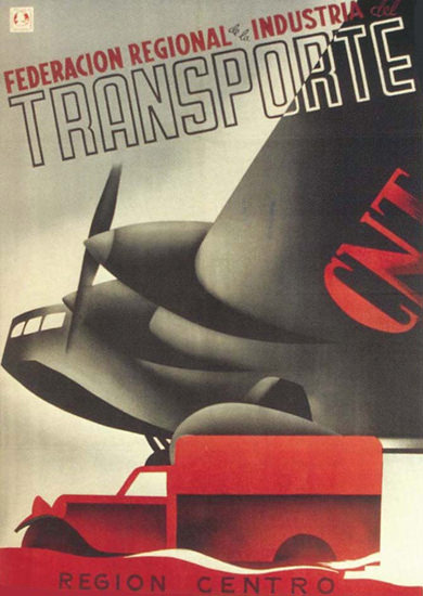 CNT Federation Transporte Spain Espana Air | Vintage Ad and Cover Art 1891-1970