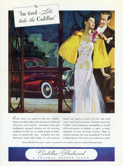 Cadillac Fleetwood Tired 1938 by Maryse Baumgartner | Vintage Cars 1891-1970