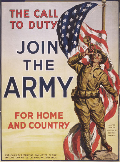 Call To Duty Join The Army For Home N Country | Vintage War Propaganda Posters 1891-1970