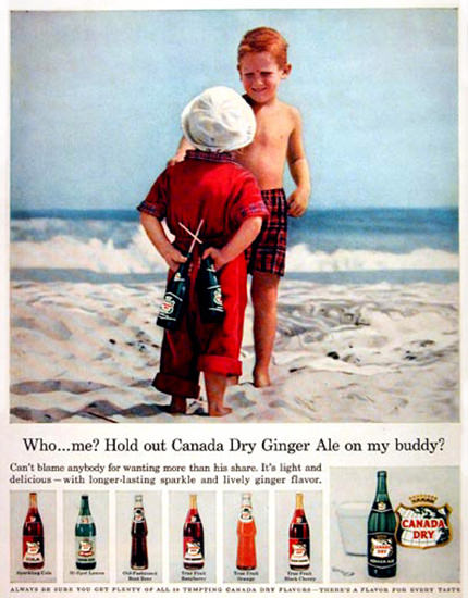 Canada Dry Gingerale 1957 Who Me Which Hand | Vintage Ad and Cover Art 1891-1970