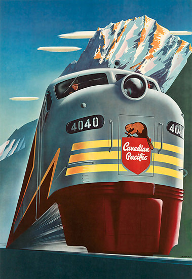 Canadian Pacific 4040 Beaver 1952 Rockies | Vintage Travel Posters 1891-1970