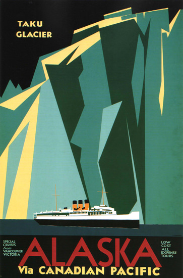 Canadian Pacific Canada Taku Glacier Alaska | Vintage Travel Posters 1891-1970