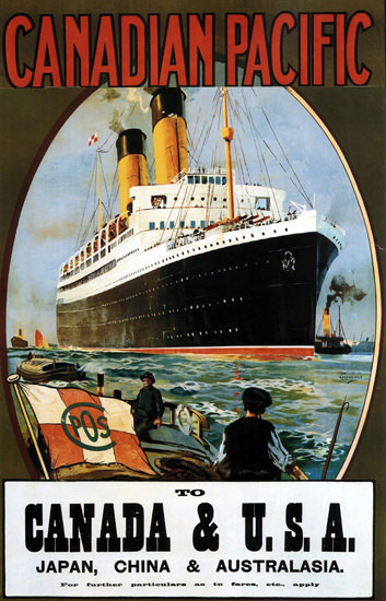 Canadian Pacific Canada USA Japan China 1922 | Vintage Travel Posters 1891-1970