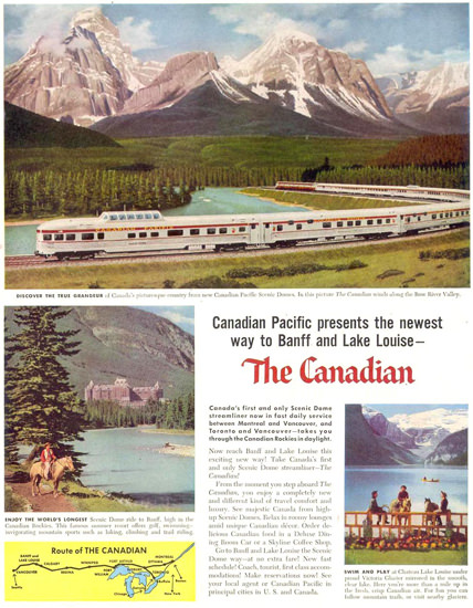 Canadian Pacific Canadian Banff L Louise 1955 | Vintage Travel Posters 1891-1970