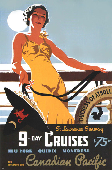 Canadian Pacific Cruises Duchess Cruises 1938 | Sex Appeal Vintage Ads and Covers 1891-1970