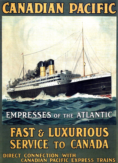 Canadian Pacific Empresses Atlantic Canada 1910 | Vintage Travel Posters 1891-1970