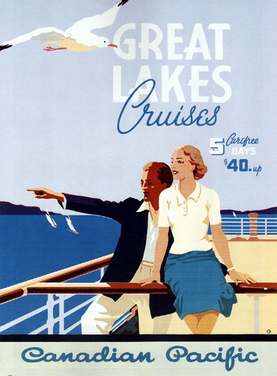 Canadian Pacific Great Lakes Cruises 1939 | Vintage Travel Posters 1891-1970