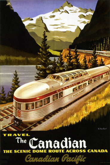 Canadian Pacific ScenicDome Route Canada 1955 | Vintage Travel Posters 1891-1970