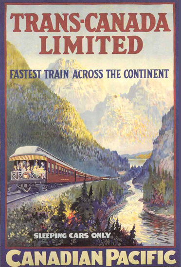 Canadian Pacific Trans-Canada 1924 Continent | Vintage Travel Posters 1891-1970