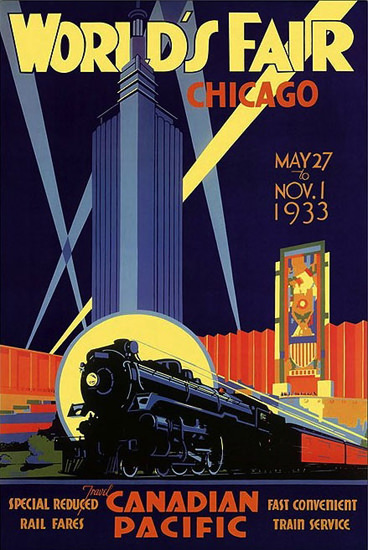 Canadian Pacific Worlds Fair Chicago 1933 | Vintage Ad and Cover Art 1891-1970