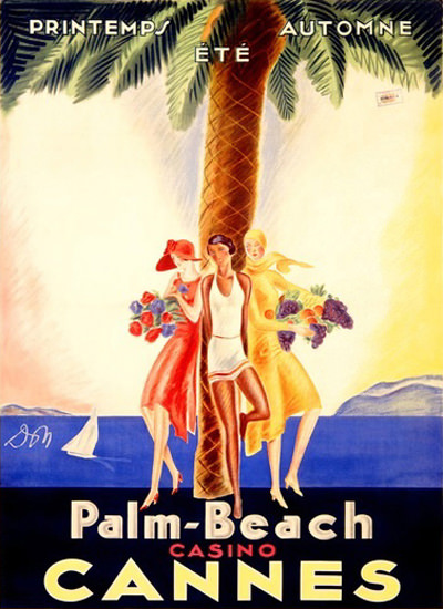 Cannes Palm-Beach Casino Girls On Boardwalk | Sex Appeal Vintage Ads and Covers 1891-1970