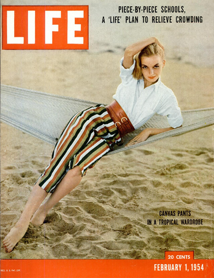 Canvas Pants Tropical 1 Feb 1954 Copyright Life Magazine | Life Magazine Color Photo Covers 1937-1970